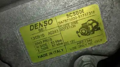 Second-hand car spare part air conditioning compressor for fiat 500 fiat 500 1.2 oem iam references 51747318  