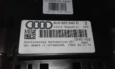 Gebrauchtes Autoersatzteil instrumententafel zum audi q3 (8ub, 8ug) 2.0 tfsi oem-iam-referenzen 8u0920940d  