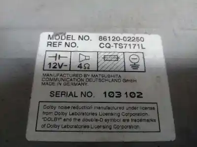 İkinci el araba yedek parçası ses sistemi / radyo cd için toyota corolla (e12) 4zz-fe oem iam referansları sarte124zzfe10  