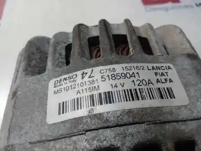 Gebrauchtes Autoersatzteil lichtmaschine zum fiat iii evo punto (199) dynamic 69 cv / 51 kw oem-iam-referenzen 51859041  
