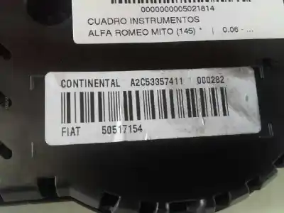 Peça sobressalente para automóvel em segunda mão quadrante por alfa romeo mito (145) distinctive referências oem iam   