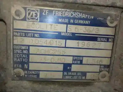 Peça sobressalente para automóvel em segunda mão caixa de velocidades por daf fa 55.210 referências oem iam s6-36/2 6.93-0.80  