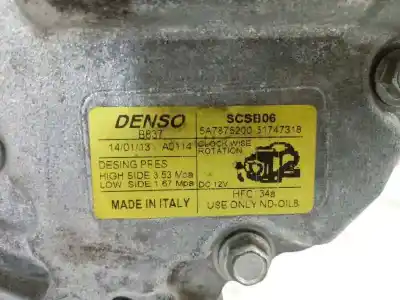 Second-hand car spare part air conditioning compressor for ford ka (ccu) titanium+ oem iam references 5a7875200  