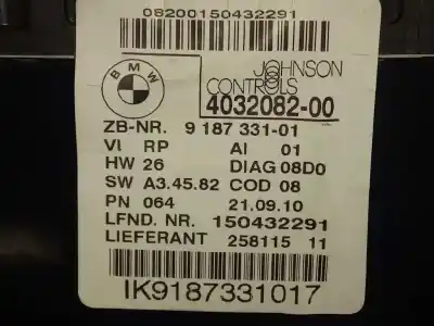 Peça sobressalente para automóvel em segunda mão quadrante por bmw serie 1 coupe (e82) 118d referências oem iam 403208200  