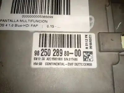 Tweedehands auto-onderdeel multifunctioneel display voor ds 4 crossback style oem iam-referenties 9825028980  
