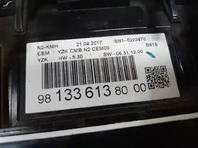 Автозапчастина б/у панель інструментів для citroen c3 / c3 origin iii (sx) 1.2 vti 82 посилання на oem iam 9813361380  