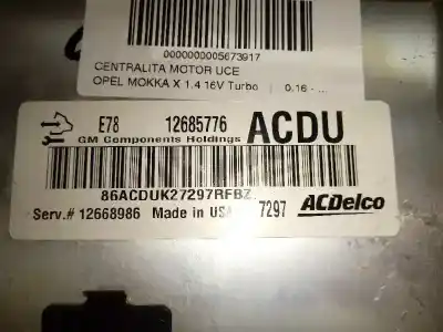 Pezzo di ricambio per auto di seconda mano centralina motore per opel mokka x mokka x 1.3 i riferimenti oem iam 12685776  