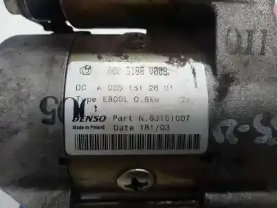 Second-hand car spare part starter motor for smart roadster/coupe coupe (452.334) 82 cv / 60 kw oem iam references 0003188v008  