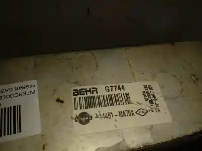 Peça sobressalente para automóvel em segunda mão intercooler por nissan cabstar cerrado 2.5 d referências oem iam 14461ma70a  