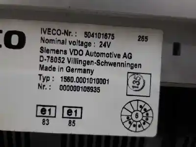 Piesă de schimb auto la mâna a doua ceas bord pentru iveco 180e28  referințe oem iam 504101675  