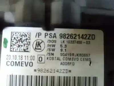 Second-hand car spare part headlights switch for citroen jumpy combi 1.6 blue-hdi fap oem iam references 98262142zd  