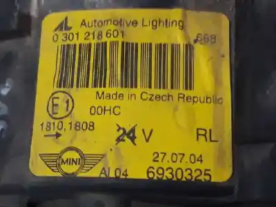 Second-hand car spare part right headlight for mini mini (r50,r53) cooper s oem iam references   