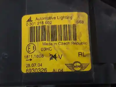 Peça sobressalente para automóvel em segunda mão farol / farolim esquerdo por mini mini (r50,r53) cooper s referências oem iam   
