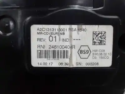 Second-hand car spare part dashboard for renault talisman icon oem iam references 248100404r  