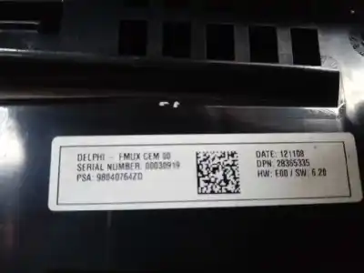 Peça sobressalente para automóvel em segunda mão comando de sofagem (chauffage / ar condicionado)  por citroen c4 lim. business referências oem iam 98040764zd  
