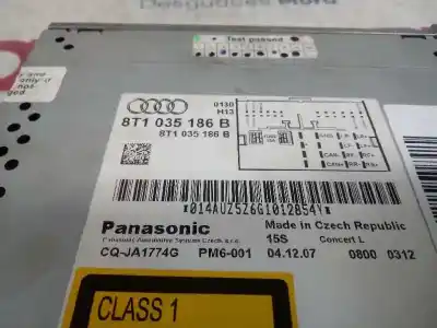 Piesă de schimb auto la mâna a doua sistem audio / cd radio casetofon pentru audi a5 coupe (8t) 2.7 tdi referințe oem iam 8t1035186b  