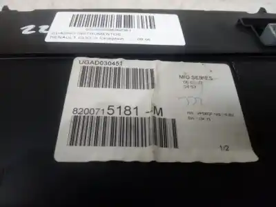 Pezzo di ricambio per auto di seconda mano pannello degli strumenti per renault clio iii exception riferimenti oem iam 8200715181m  