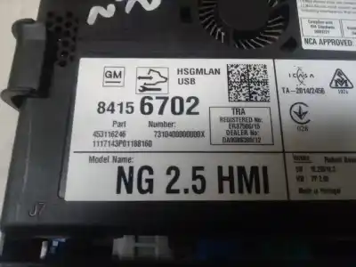 Pezzo di ricambio per auto di seconda mano sistema di navigazione gps per opel mokka x color edition start/stop riferimenti oem iam 84156702  