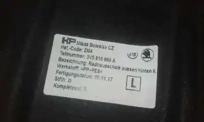 Автозапчастина б/у задня ліва колесна арка для skoda superb (3v3) active посилання на oem iam   