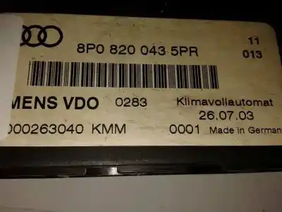 Second-hand car spare part climate control for audi a3 (8p) 2.0 tdi oem iam references 8p08200435pr caja 1 