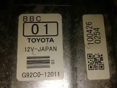 Second-hand car spare part ecu engine control for toyota auris 1.3 16v oem iam references g92c012011  