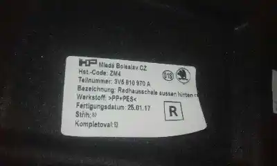 Автозапчасти б/у арка заднего правого колеса за skoda superb (3v3) active ссылки oem iam   