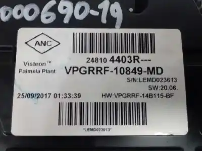 Peça sobressalente para automóvel em segunda mão quadrante por renault captur life referências oem iam 248104403r  