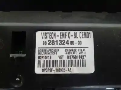 Second-hand car spare part multifunction display for citroen jumpy combi 1.6 blue-hdi fap oem iam references pmcj16  