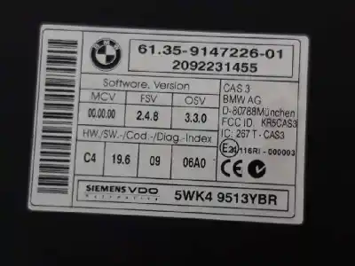 Second-hand car spare part ecu engine control for bmw serie 1 berlina (e81/e87) 116d oem iam references 6135914722601  