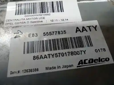 Second-hand car spare part ecu engine control for opel corsa d selective oem iam references 55577835  