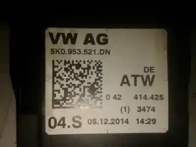 Second-hand car spare part headlights switch for volkswagen caddy ka/kb (2c) 1.6 tdi oem iam references 5k0953521dn caja 4 