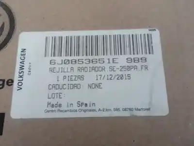 İkinci el araba yedek parçası ön tampon izgarasi için seat ibiza sc (6j1) fr tech oem iam referansları 6j0853651e  