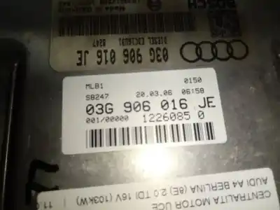 Peça sobressalente para automóvel em segunda mão centralina de motor uce por audi a4 berlina (8e) 2.0 tdi referências oem iam 03g906016je
