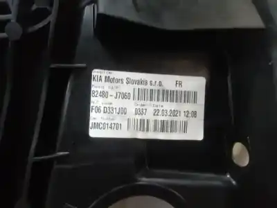 Second-hand car spare part passenger side right window regulator for kia xceed edrive phev oem iam references 82480j7060  