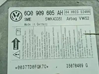 Автозапчасти б/у комплект подушки безопасности за volkswagen caddy ka/kb (2k) furg. ссылки oem iam   