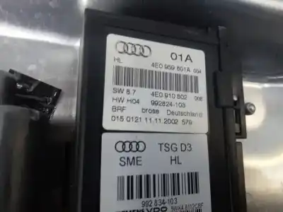 Second-hand car spare part rear left window regulator for audi a8 (4e2) 4.2 quattro oem iam references 4e0959801a  