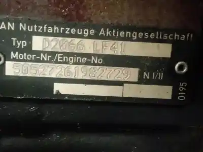 Second-hand car spare part complete engine for man tgx 18.400 oem iam references d2066lf41  