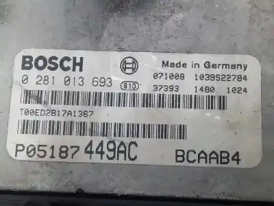 Second-hand car spare part ecu engine control for dodge caliber s oem iam references 0281013693  