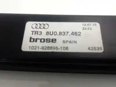 Second-hand car spare part passenger side right window regulator for audi q3 (8ug) attraction oem iam references 8k0959802b  