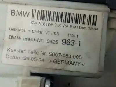 Second-hand car spare part driver left window regulator for bmw x3 (e83) 3.0d oem iam references 69259631  
