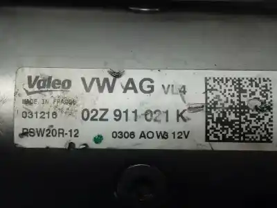 Peça sobressalente para automóvel em segunda mão motor de arranque por seat leon (5f1) reference referências oem iam 02z911021k  