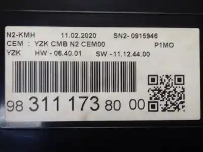 Peça sobressalente para automóvel em segunda mão quadrante por opel crossland x edition referências oem iam 983111738000  