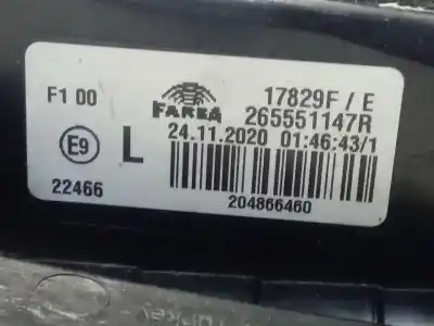 Автозапчасти б/у внутренний левый задний фонарь за renault clio v business ссылки oem iam 265551147r  