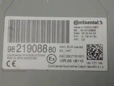 Second-hand car spare part gps navigation system for ds 4 crossback 1.6 thp gasolina oem iam references 9821908880  