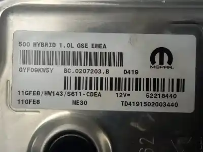 Pezzo di ricambio per auto di seconda mano centralina motore per fiat 500 (312) 1.0 hibrid riferimenti oem iam 52218440  