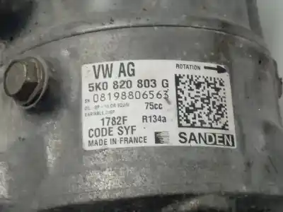 Автозапчастина б/у компресор кондиционера для audi q3 (8ug) attraction посилання на oem iam 5k0820803g  