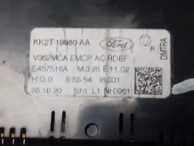 Second-hand car spare part climate control for ford transit furgón (tts) 2.0 tdci cat oem iam references kk2t19980aa  