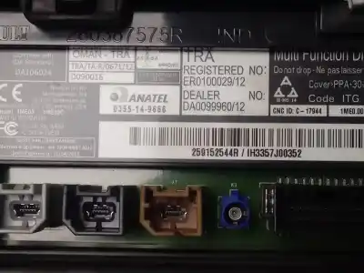 Tweedehands auto-onderdeel multifunctioneel display voor renault captur xmod oem iam-referenties 259152544r  