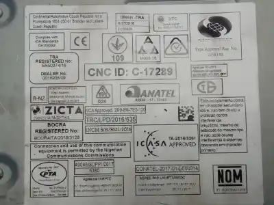 Pezzo di ricambio per auto di seconda mano sistema di navigazione gps per citroen c3 elle riferimenti oem iam 9821908880  