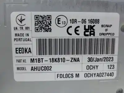 Автозапчасти б/у аудиосистема / радио cd за ford puma (j2k, cf7) 1.0 ecoboost mhev ссылки oem iam m1bt18k810zna   Автозапчасти б/у аудиосистема / радио cd за ford puma (j2k, cf7) 1.0 ecoboost mhev ссылки oem iam m1bt18k810zna